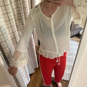 Spell sheer lightweight top size XS fits like M